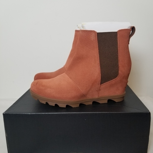 Sorel Joan Of Arctic Wedge ll Chelsea Rust Orange Brown Suad… - Picture 4 of 8